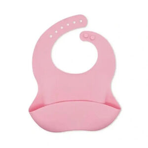 Pink Silicone Baby Bib for Babies & Toddlers